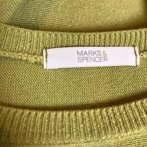 Marks & Spencer Sweater Tunic/ Peplum Cut in Green Women's Size Small - Picture 5 of 10